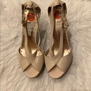 BCBG open toe heels. New without tags
